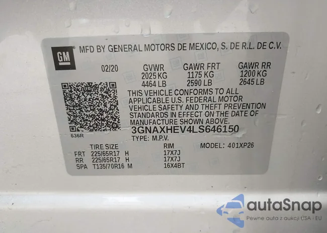 3GNAXHEV4LS646150: 42469120