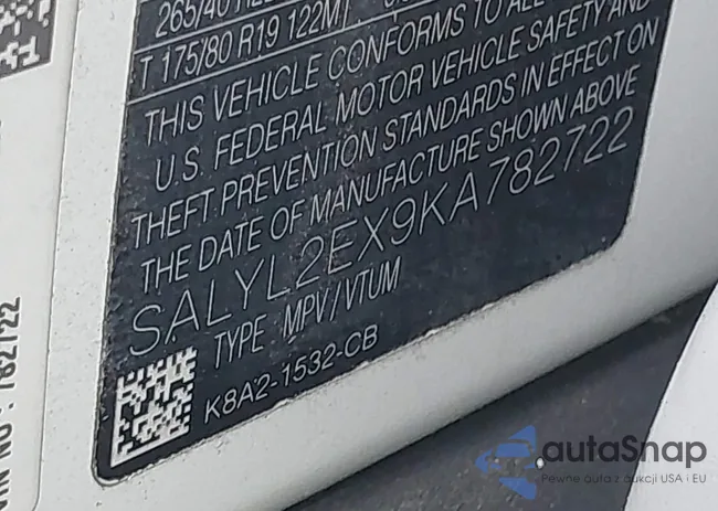 SALYL2EX9KA782722: 42469138