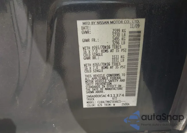 1N6AD0ER5AC411374: 42468324