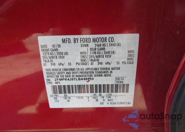 2FMPK4J97LBA98830: 42469734