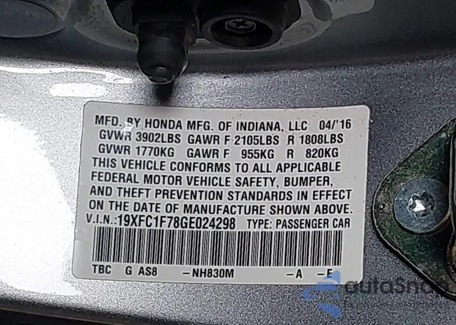 19XFC1F78GE024298: 42469747