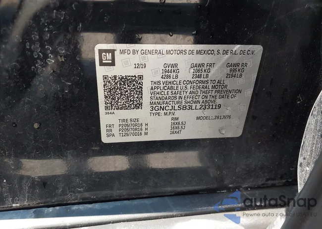3GNCJLSB3LL233119: 42469921