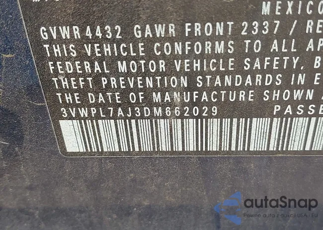 3VWPL7AJ3DM662029: 42469979