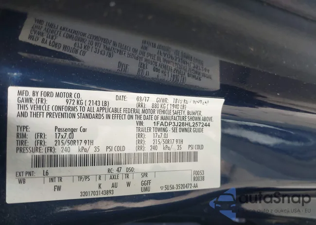 1FADP3J28HL257244: 42470020