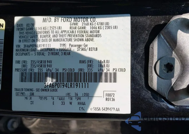 3FA6P0T94LR191111: 42470061