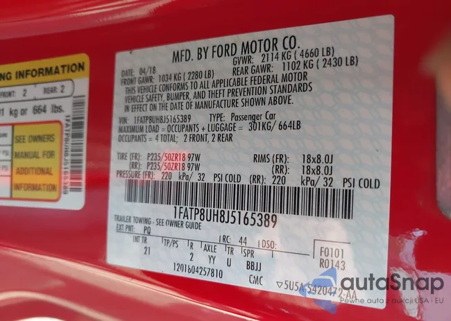 1FATP8UH8J5165389: 42470111