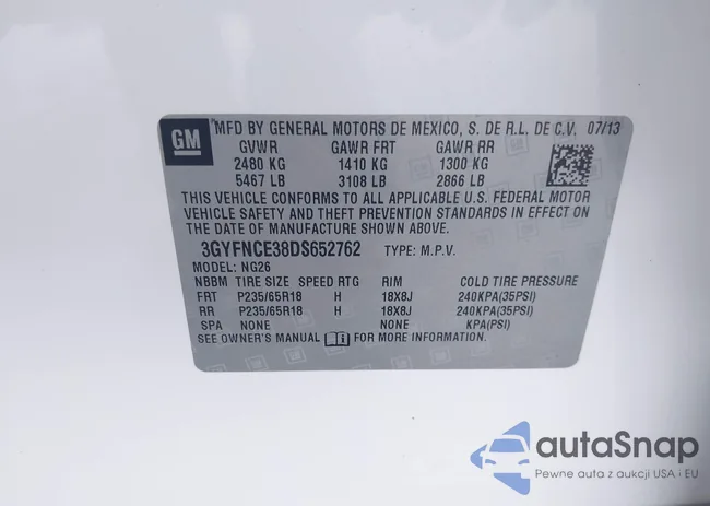 3GYFNCE38DS652762: 42470138