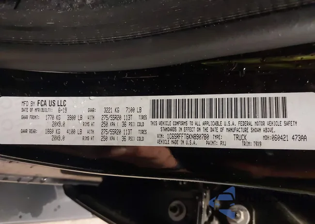 1C6SRFFT6KN890780: 42470180