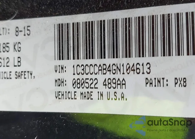 1C3CCCAB4GN104613: 42470208