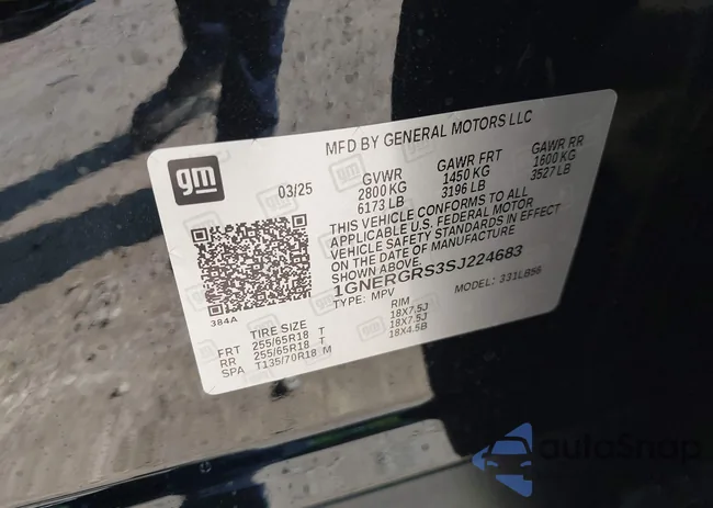 1GNERGRS3SJ224683: 42470306