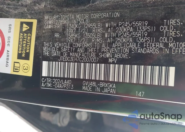 JTEDC3EH7C2007007: 42469429