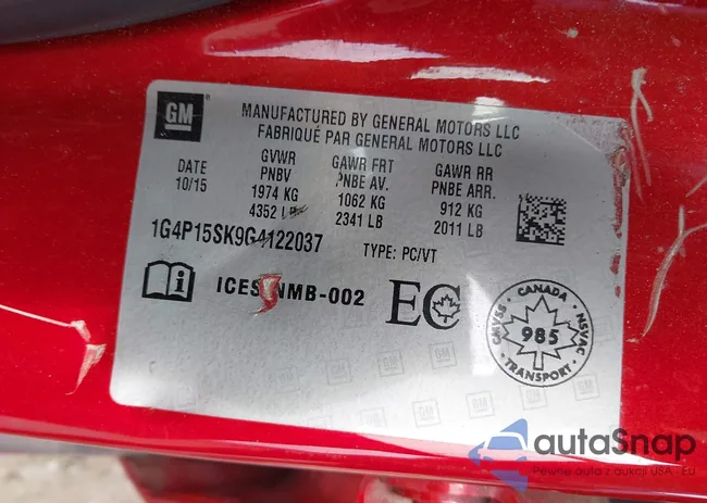 1G4P15SK9G4122037: 42469485