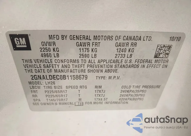 2GNALDEC0B1158679: 42469501