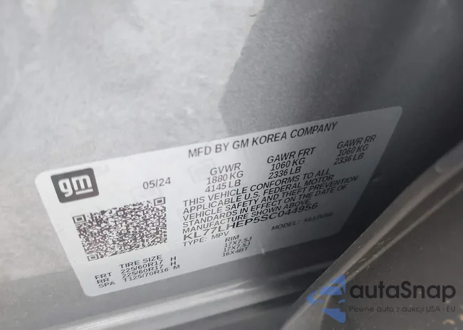 KL77LHEP5SC044956: 42469711