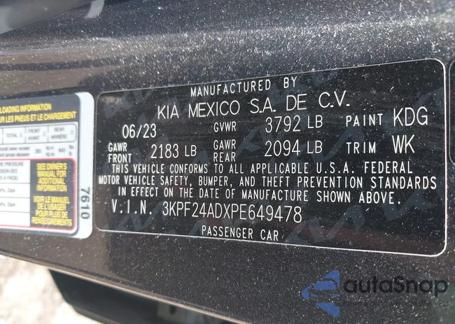 3KPF24ADXPE649478: 42470809