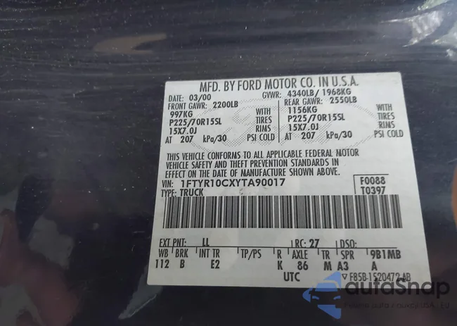 1FTYR10CXYTA90017: 42471054