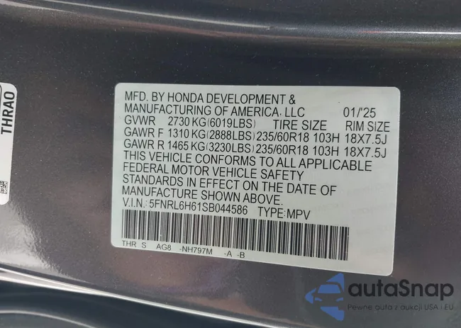 5FNRL6H61SB044586: 42471275