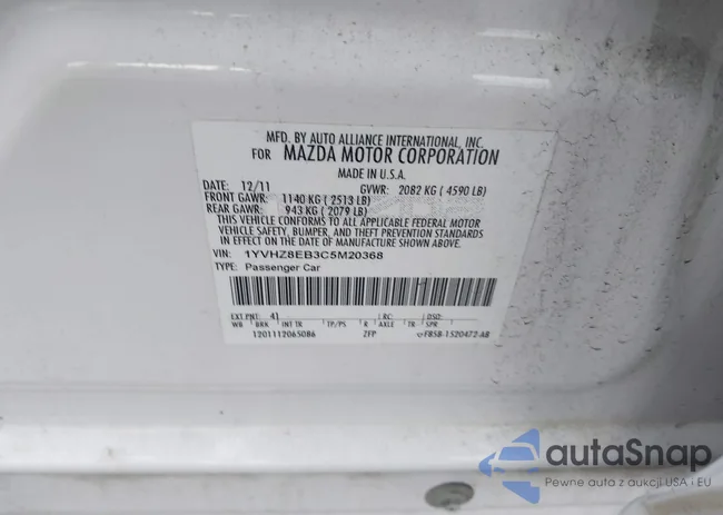 1YVHZ8EB3C5M20368: 42471300