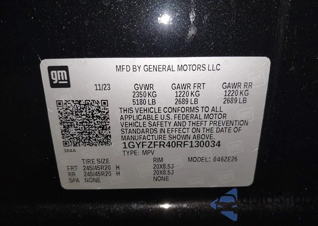 1GYFZFR40RF130034: 42470400