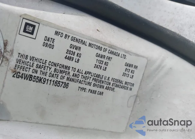 2G4WB55K911165736: 42470448