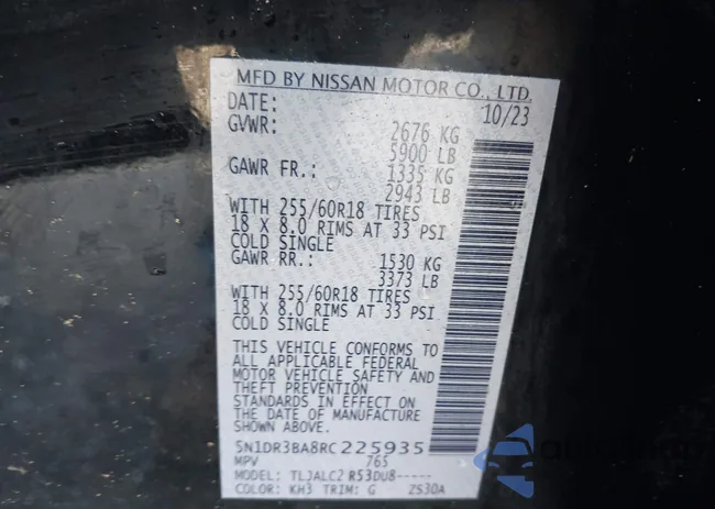 5N1DR3BA8RC225935: 42470546