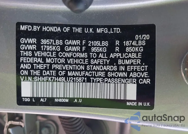 SHHFK7H49LU215871: 42470662