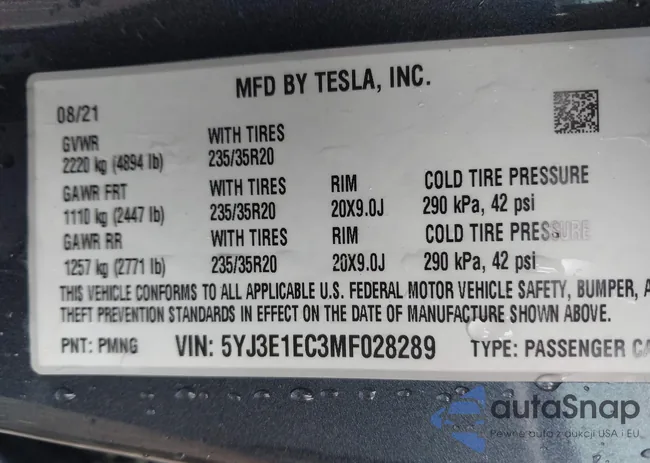 5YJ3E1EC3MF028289: 42470674