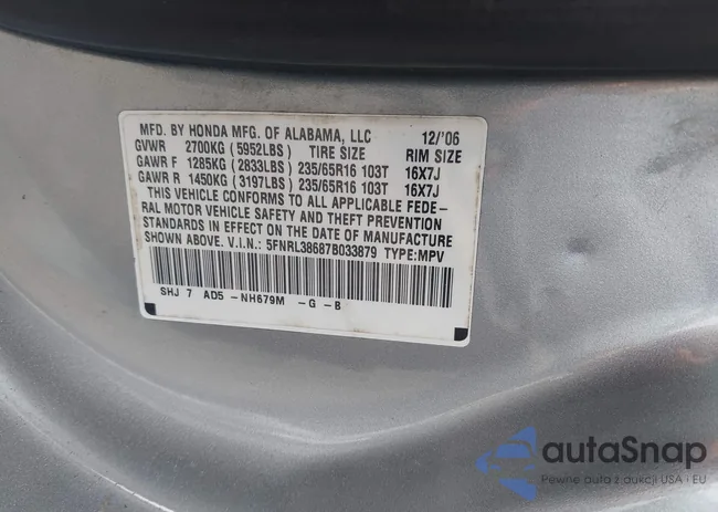 5FNRL38687B033879: 42470683