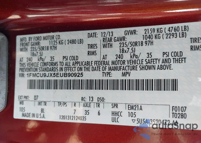 1FMCU9JX5EUB90925: 42471938