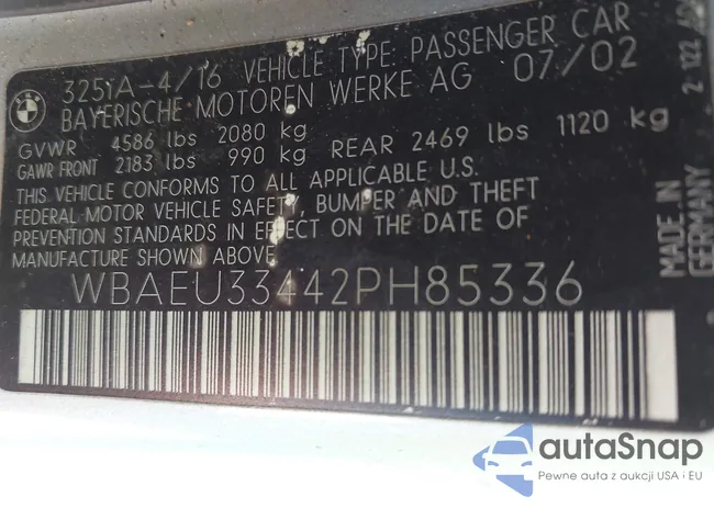 WBAEU33442PH85336: 42471976