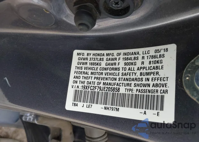 19XFC2F79JE205858: 42472109