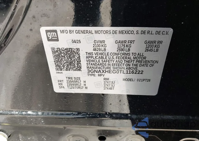 3GNAXHEG0TL116222: 42472116