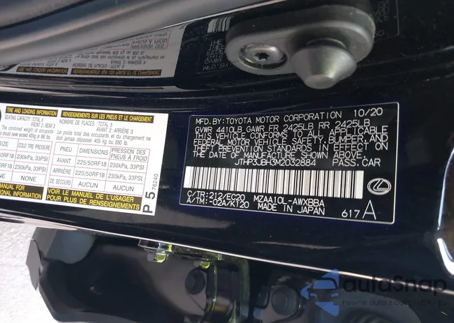 JTHP3JBH3M2032884: 42472162