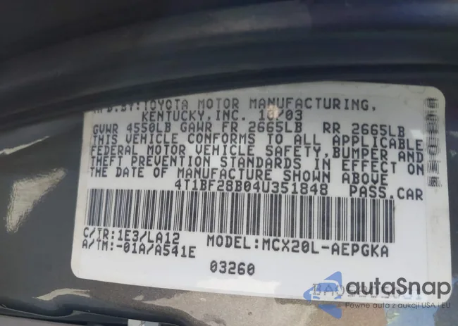 4T1BF28B04U351848: 42471416