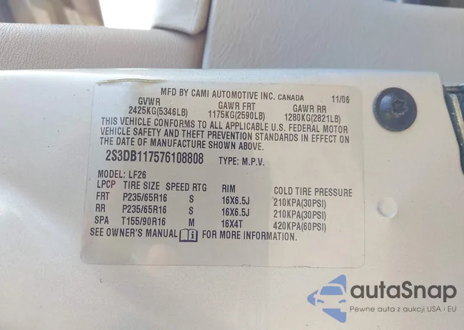 2S3DB117576108808: 42471567