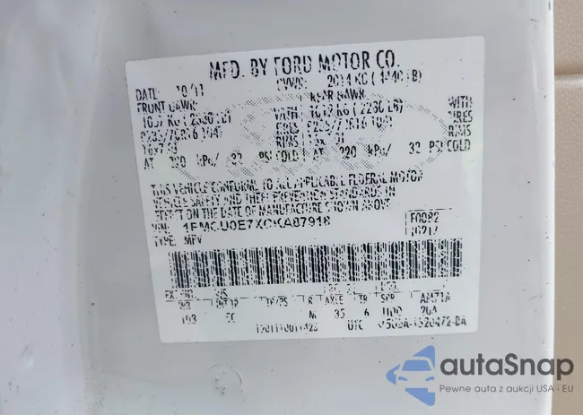 1FMCU0E7XCKA87918: 42471594