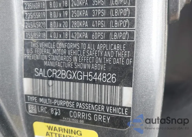 SALCR2BGXGH544826: 42471714