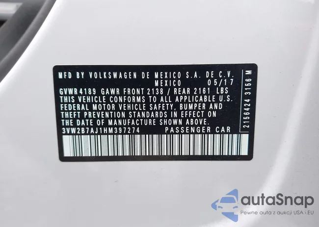 3VW2B7AJ1HM397274: 42472867