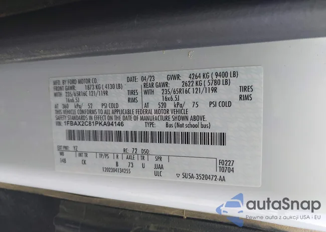 1FBAX2C81PKA94146: 42473067