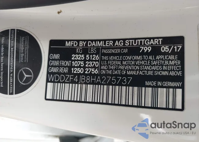 WDDZF4JB8HA275737: 42473300