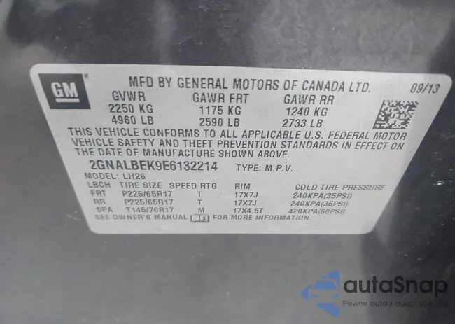 2GNALBEK9E6132214: 42472489