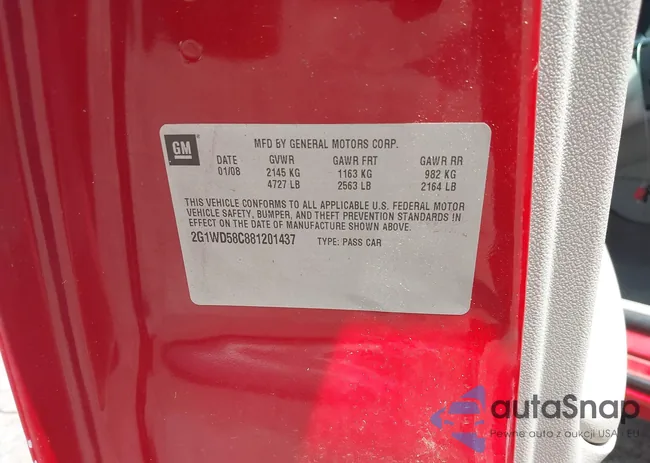 2G1WD58C881201437: 42472507