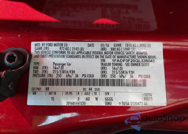 1FADP3F20GL336043: 42472636