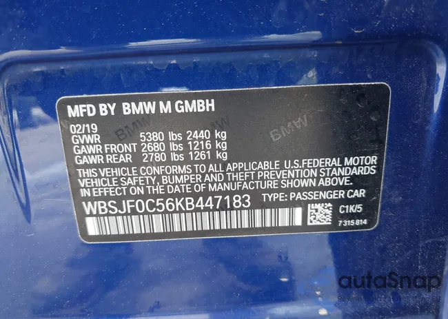 WBSJF0C56KB447183: 42472668