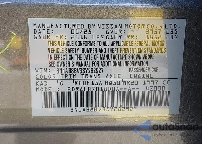 3N1AB8BV3SY282927: 42473841