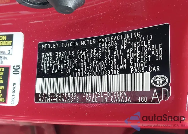 2T1BURHE0EC039086: 42473946