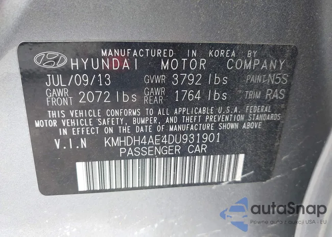 KMHDH4AE4DU931901: 42474061