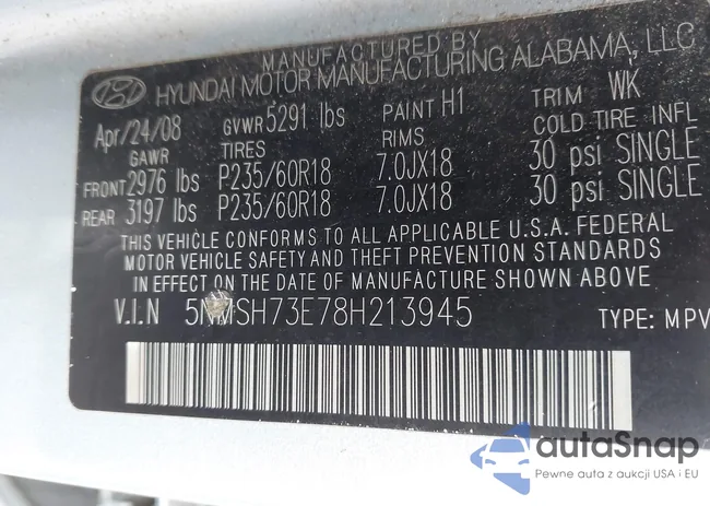 5NMSH73E78H213945: 42474091