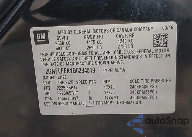 2GNFLFEK1G6284519: 42474271