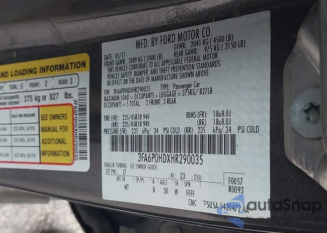 3FA6P0HDXHR290035: 42473381